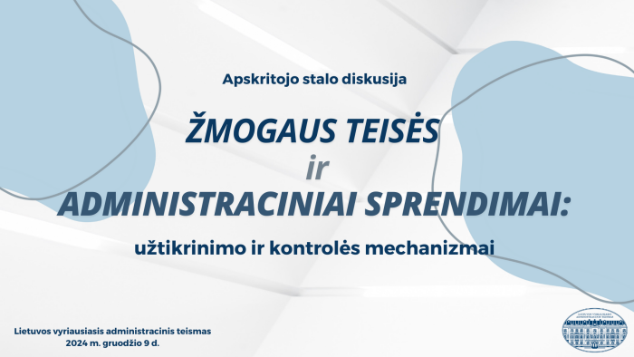 LVAT surengta apskritojo stalo diskusija, skirta Tarptautinei žmogaus teisių dienai 